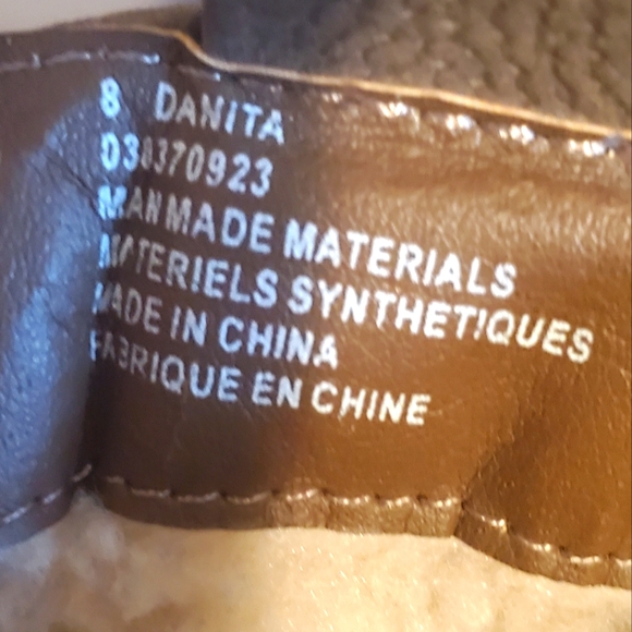 Danita Brown Faux Leather Fur Lined Heeled Boots - Picture 4 of 4